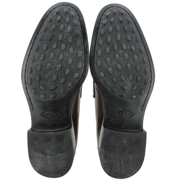 Tod\'s Italy Brown Leather Penny Loafers Mens size 9 Dress Shoes Driving Slip-ons main image 9